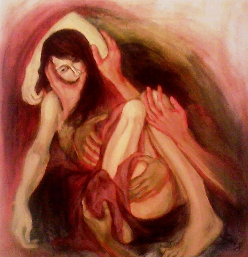 Woman Painting - No Name by Sonya Grigorova