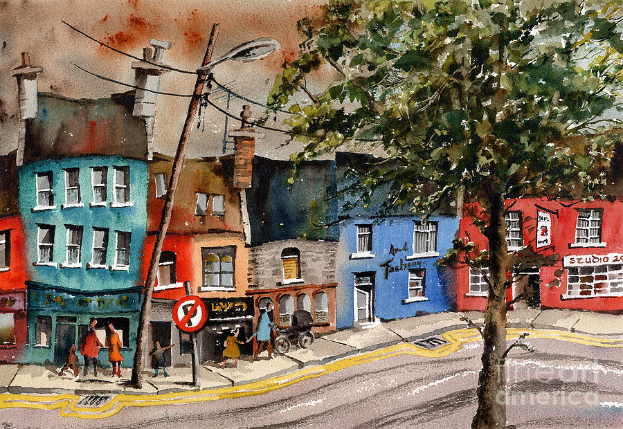 No Parking Kenmare Kerrry Painting by Val Byrne