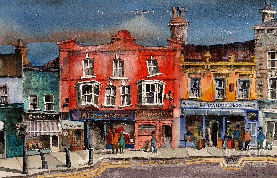 Now No Parking on Bray Main Wicklow Painting by Val Byrne