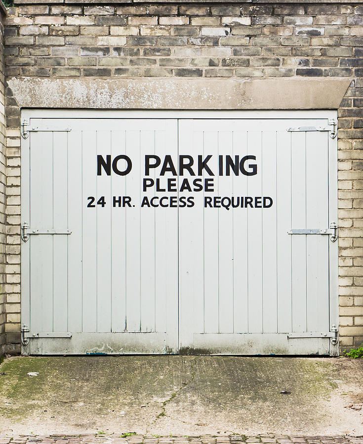 Vintage Photograph - No parking by Tom Gowanlock
