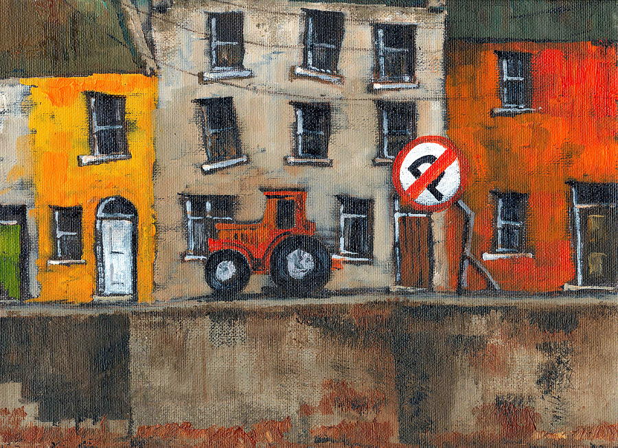 Cottage Painting - No Parking by Val Byrne