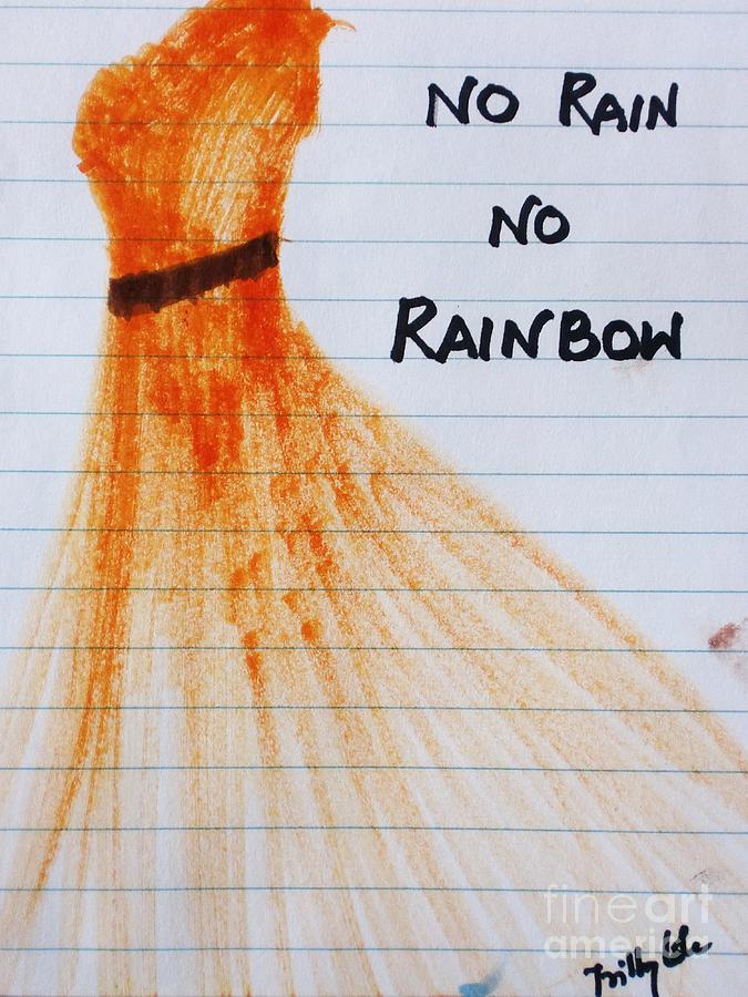 No rain No rainbow Painting by Trilby Cole