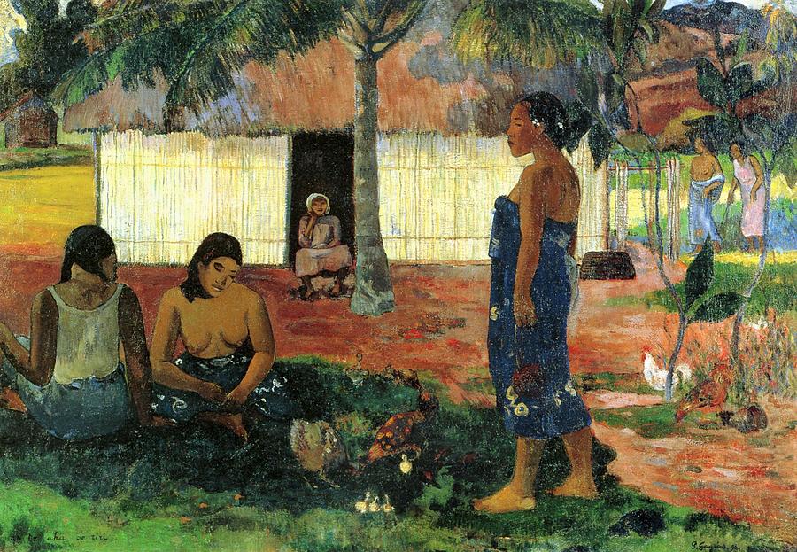 Impressionism Painting - No te aha oe riri by Paul Gauguin
