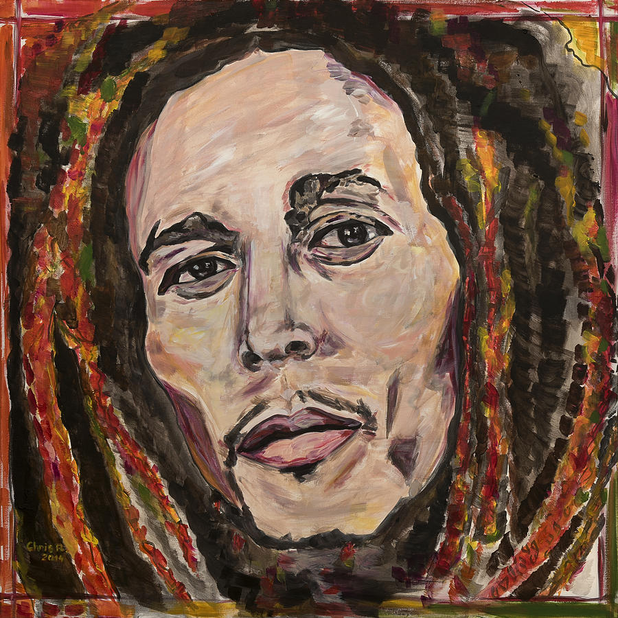 Bob Marley Painting - No Woman No Cry by Christel Roelandt