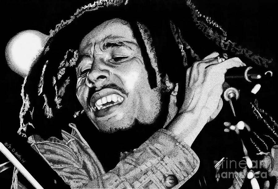 Bob Marley Drawing - No Woman No Cry by Cory Still