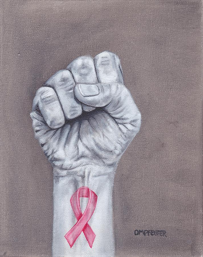 Cancer Painting - No Words by Dawn Pfeufer