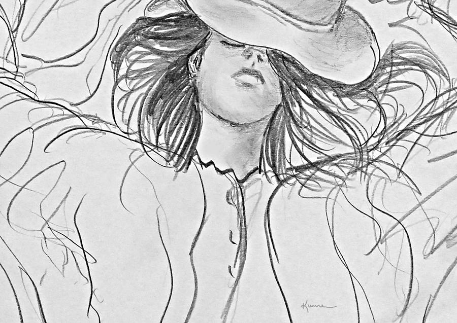 Hat Drawing - No Worries by Kume Bryant