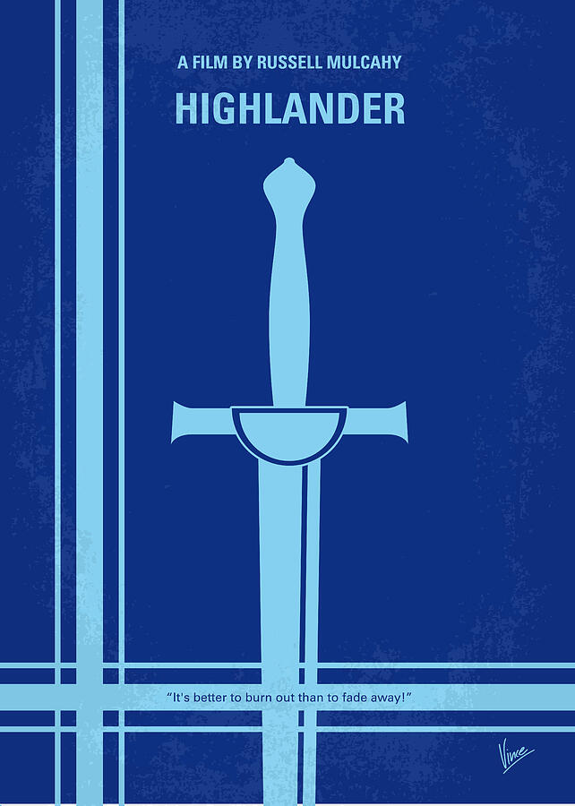 No034 My Highlander minimal movie poster.jpg Digital Art by Chungkong Art