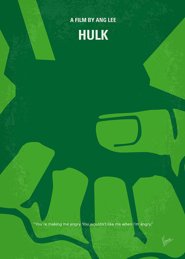 Hulk Digital Art - No040 My HULK minimal movie poster by Chungkong Art