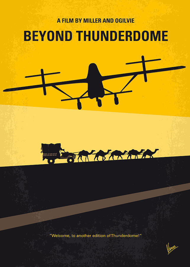 Hollywood Digital Art - No051 My Mad Max 3 Beyond Thunderdome minimal movie poster by Chungkong Art