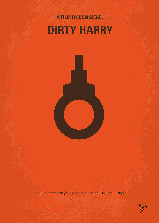 Dirty Digital Art - No105 My Dirty Harry movie poster by Chungkong Art