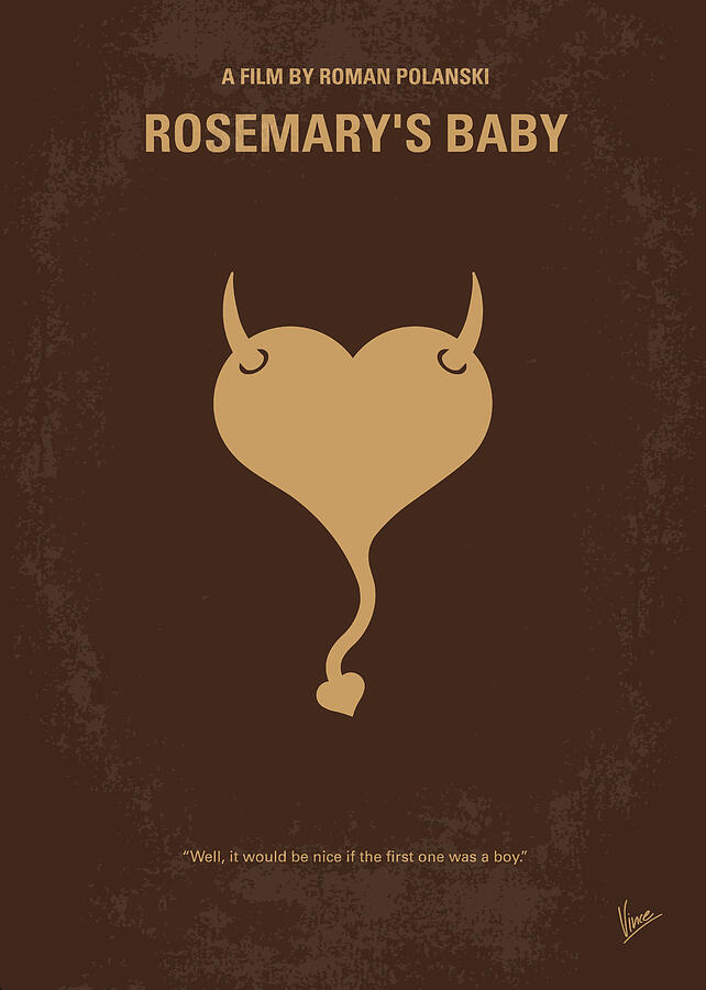 No132 My Rosemarys Baby minimal movie poster Digital Art by Chungkong Art