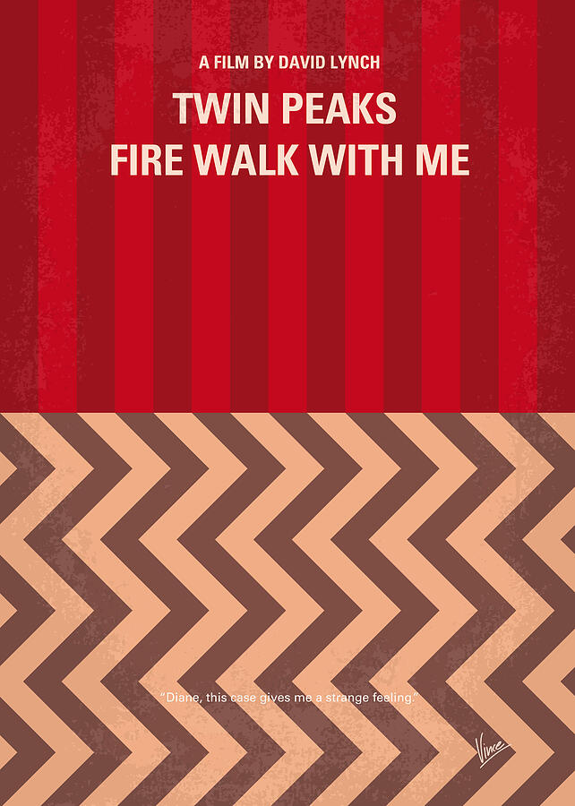 Hollywood Digital Art - No169 My Fire walk with me minimal movie poster by Chungkong Art