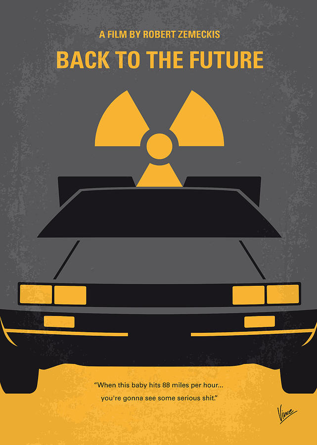 Back To The Future Digital Art - No183 My Back to the Future minimal movie poster by Chungkong Art