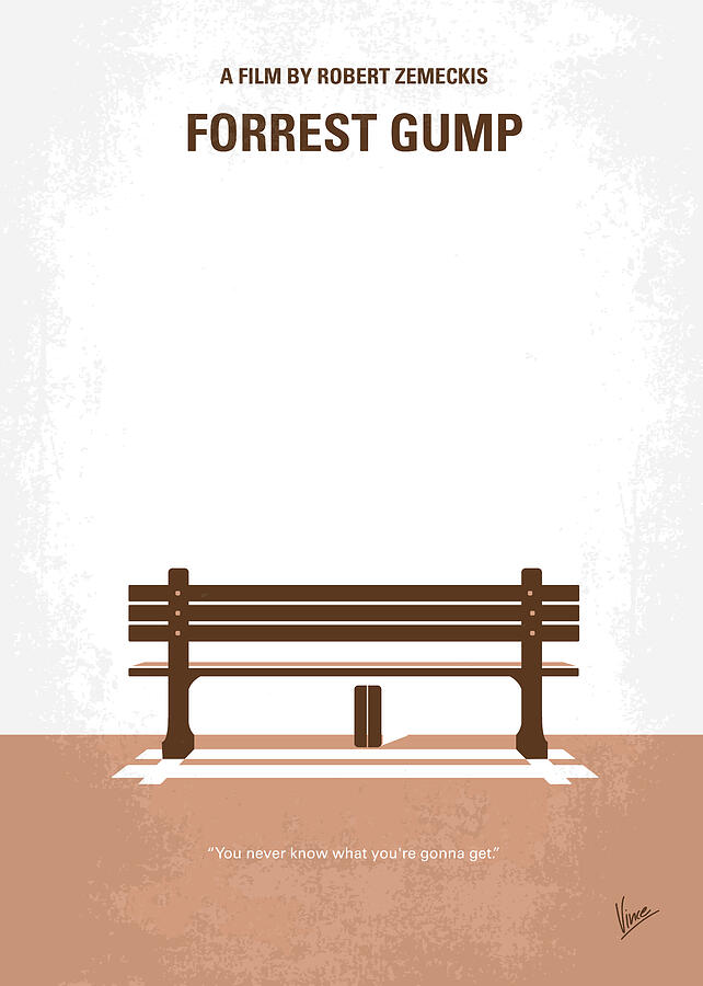 No193 My Forrest Gump minimal movie poster Digital Art by Chungkong Art