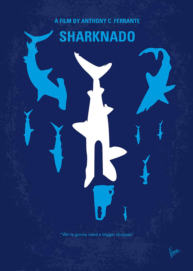 Fish Digital Art - No216 My Sharknado minimal movie poster by Chungkong Art