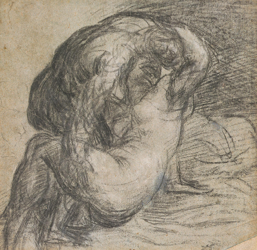 Titian Drawing - Couple In An Embrace by Titian