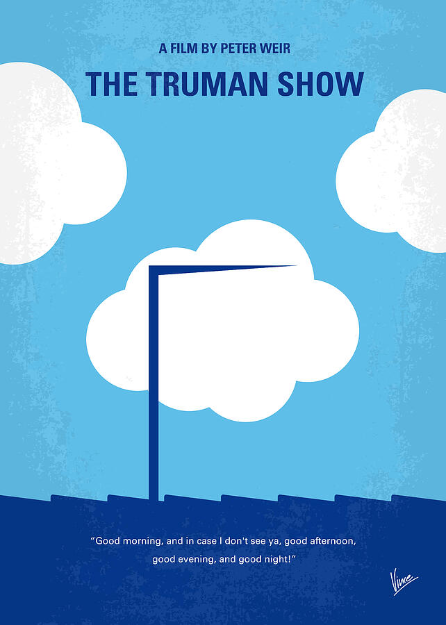 Hollywood Digital Art - No234 My Truman show minimal movie poster by Chungkong Art