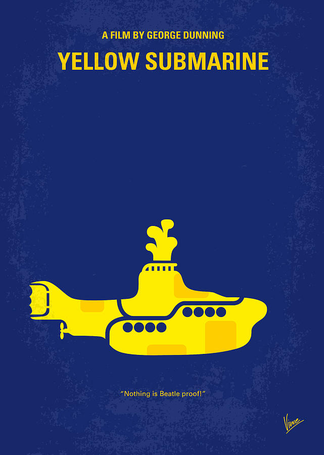 Yellow Digital Art - No257 My YELLOW SUBMARINE minimal movie poster by Chungkong Art Yellow Digital Art - No257 My YELLOW SUBMARINE minimal movie poster by Chungkong Art