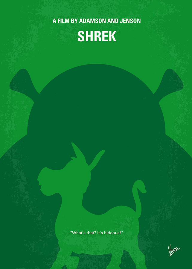 Shrek Digital Art - No280 My SHREK minimal movie poster by Chungkong Art