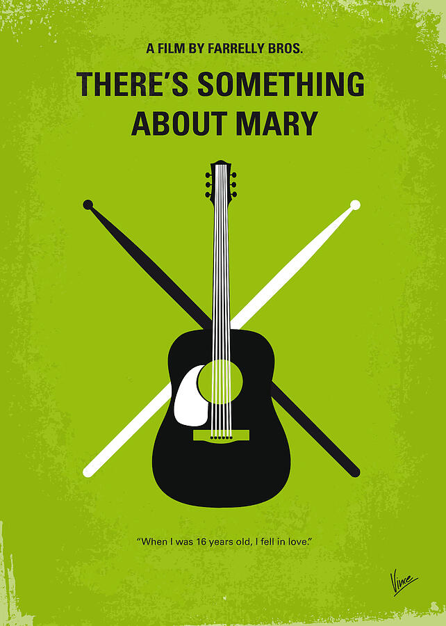 Hollywood Digital Art - No286 My Theres Something About Mary minimal movie poster by Chungkong Art