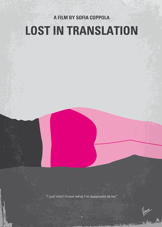 Lost Digital Art - No287 My Lost in Translation minimal movie poster by Chungkong Art