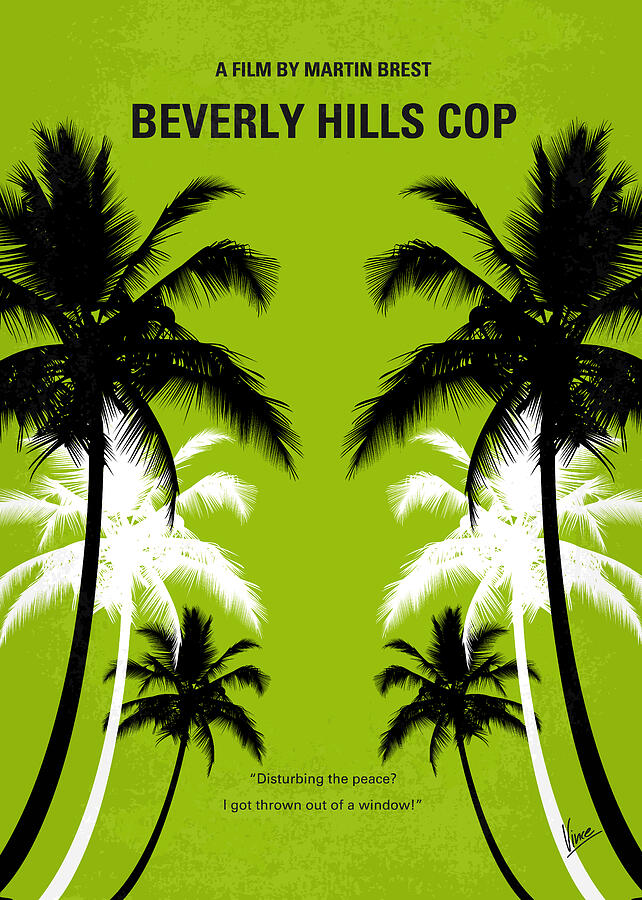No294 My Beverly Hills cop minimal movie poster Digital Art by Chungkong Art