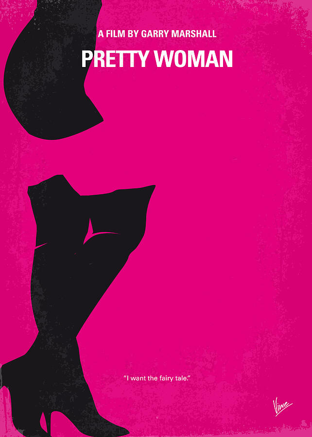 Pretty Digital Art - No307 My Pretty Woman minimal movie poster by Chungkong Art