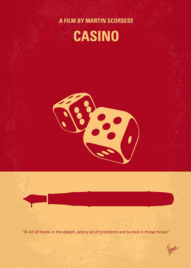 Hollywood Digital Art - No348 My Casino minimal movie poster by Chungkong Art