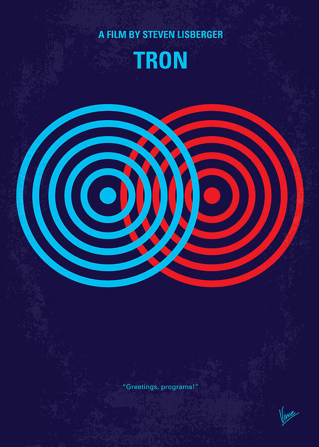 Tron Digital Art - No357 My TRON minimal movie poster by Chungkong Art