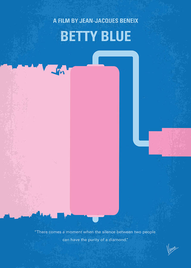 No359 My Betty Blue minimal movie poster Digital Art by Chungkong Art