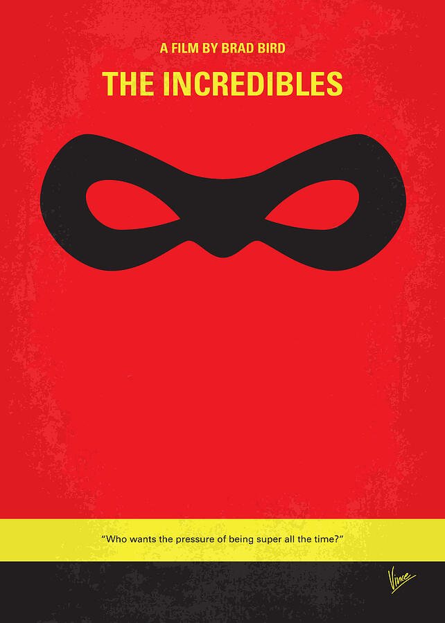 No368 My Incredibles minimal movie poster Digital Art by Chungkong Art