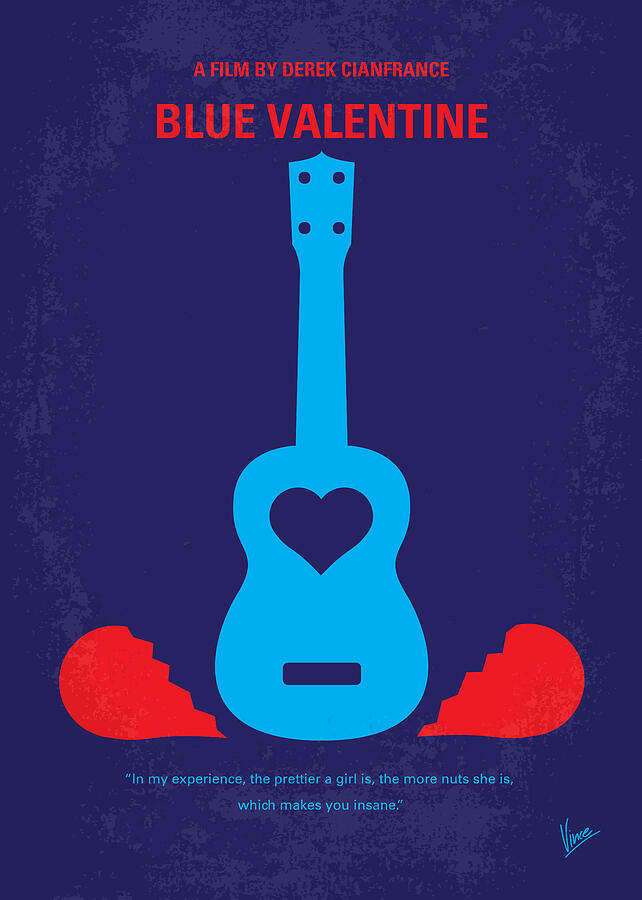 No379 My Blue Valentine minimal movie poster Digital Art by Chungkong Art