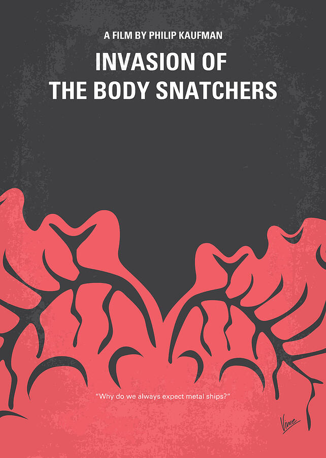 No374 My Invasion of the Body Snatchers minimal movie Digital Art by Chungkong Art