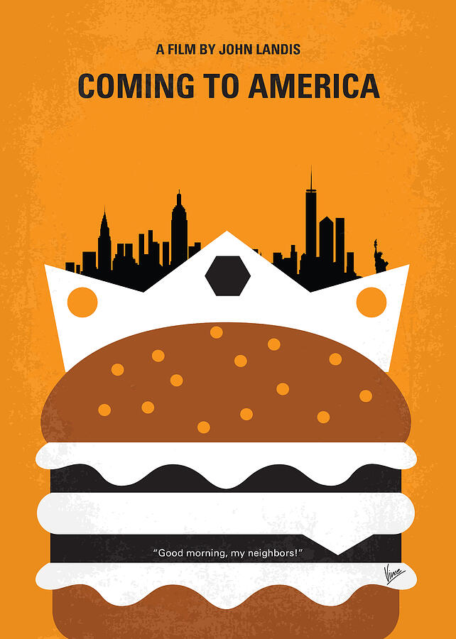 Coming To America Digital Art - No402 My Coming to America minimal movie poster by Chungkong Art