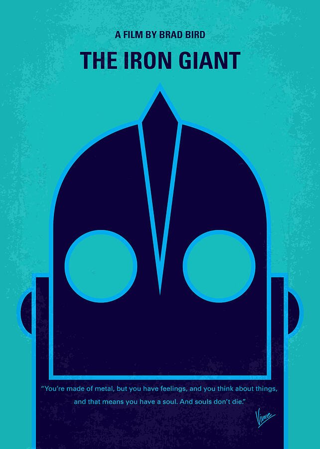 The Iron Giant Digital Art - No406 My The Iron Giant minimal movie poster by Chungkong Art