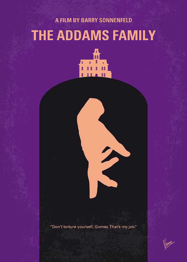 The Addams Family Digital Art - No423 My The Addams Family minimal movie poster by Chungkong Art