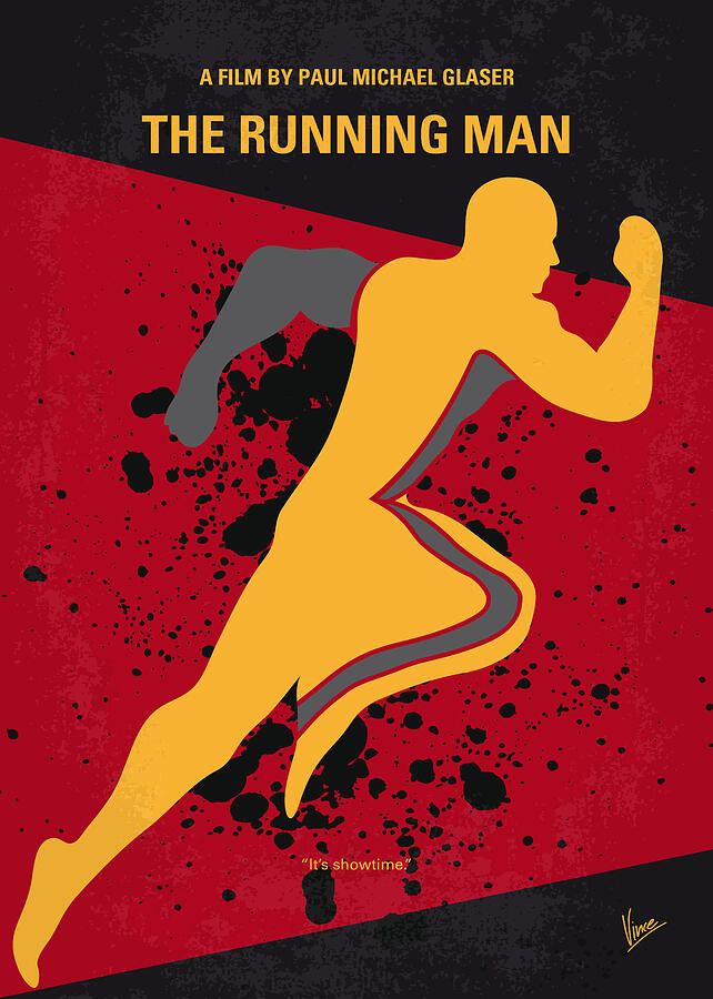 Hollywood Digital Art - No425 My Running man minimal movie poster by Chungkong Art