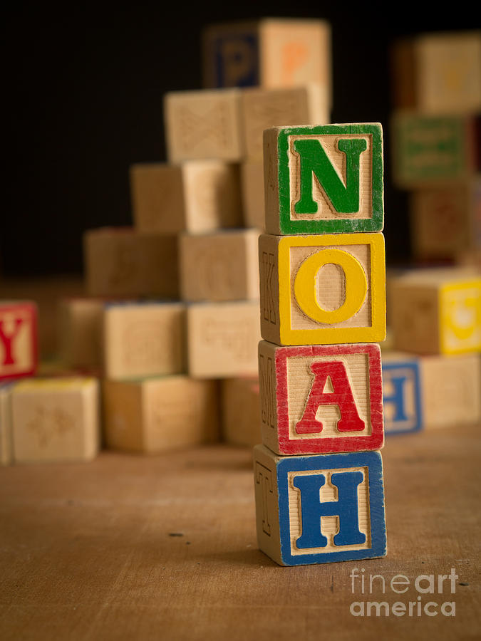 Toy Photograph - NOAH - Alphabet Blocks by Edward Fielding