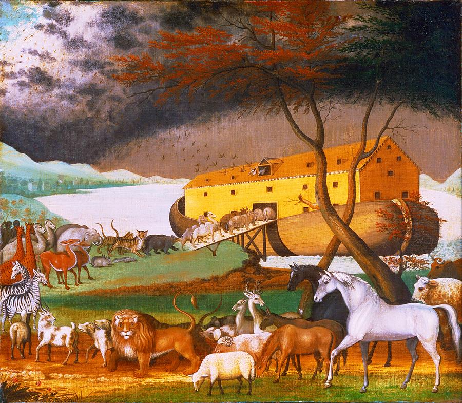 Edward Hicks Painting - Noahs Ark #1 by Edward Hicks