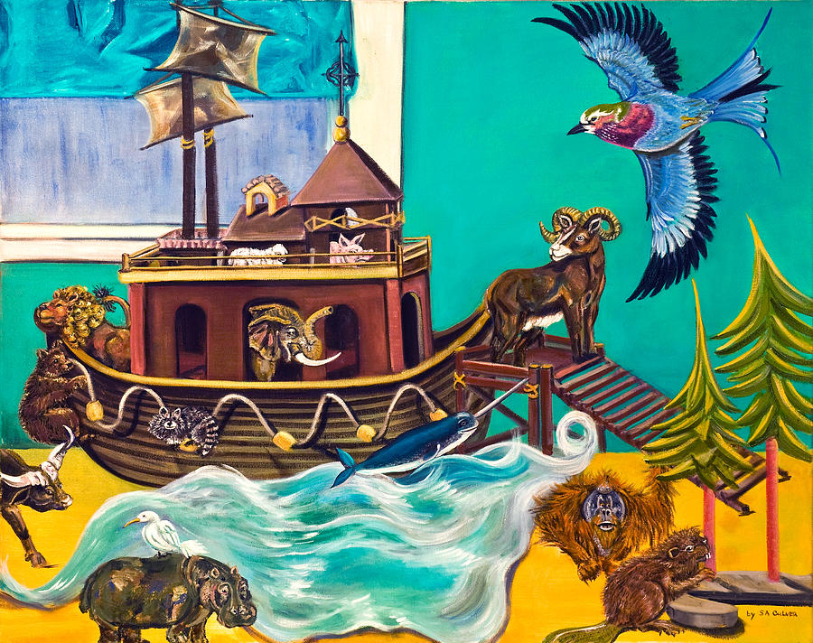 Noahs Ark Second Voyage Painting by Susan Culver