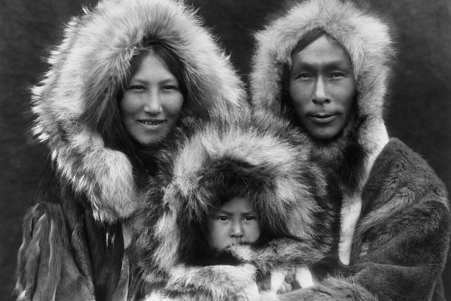 Edward Sheriff Curtis Photograph - Noatak Indians circa 1929 by Aged Pixel