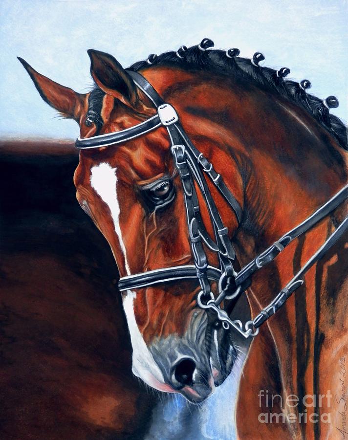 Horse Painting - Nobility by Amanda Hukill