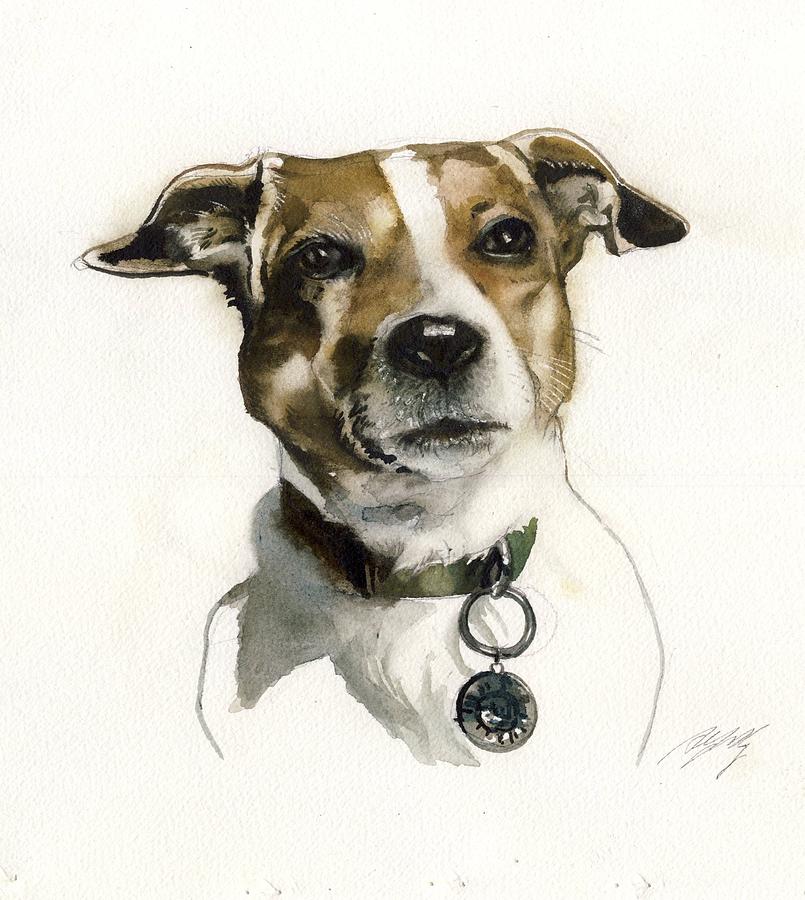 noble jack Russell Painting by Alfred Ng