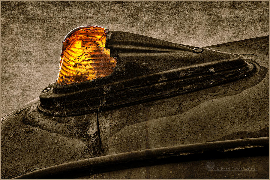 Nobodys Truck Running Light Photograph by Fred Denner