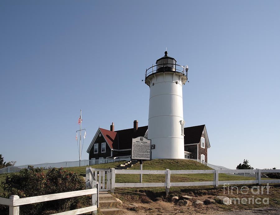 Nobska Lighthouse on Cape Cod at Woods Hole Massachusetts Photograph by William Kuta