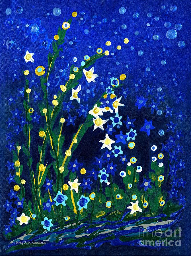 Flower Painting - Nocturne by Holly Carmichael