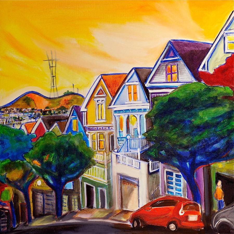 San Francisco Painting - Noe Valley  by Nathalie Fabri