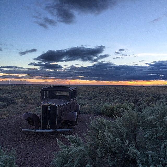 Sunset Photograph - #nofilter #route66 #66 #roadtrip by Shawn Hope
