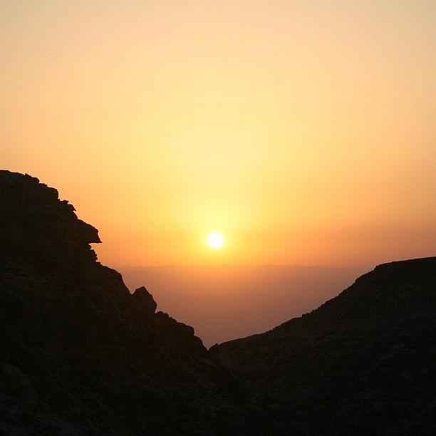 Mountain Photograph - #nofilter #sunset #sun #panorama by Fares Nimri